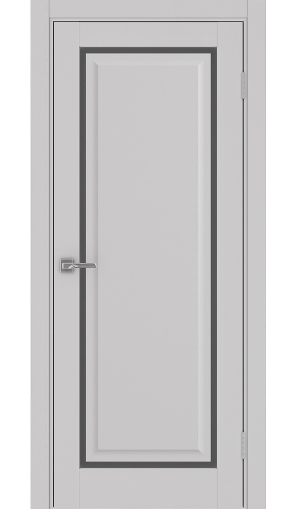 Дверь Тоскана 601С.21 ЭКО-шпон Пепельный стекло Графит матовое