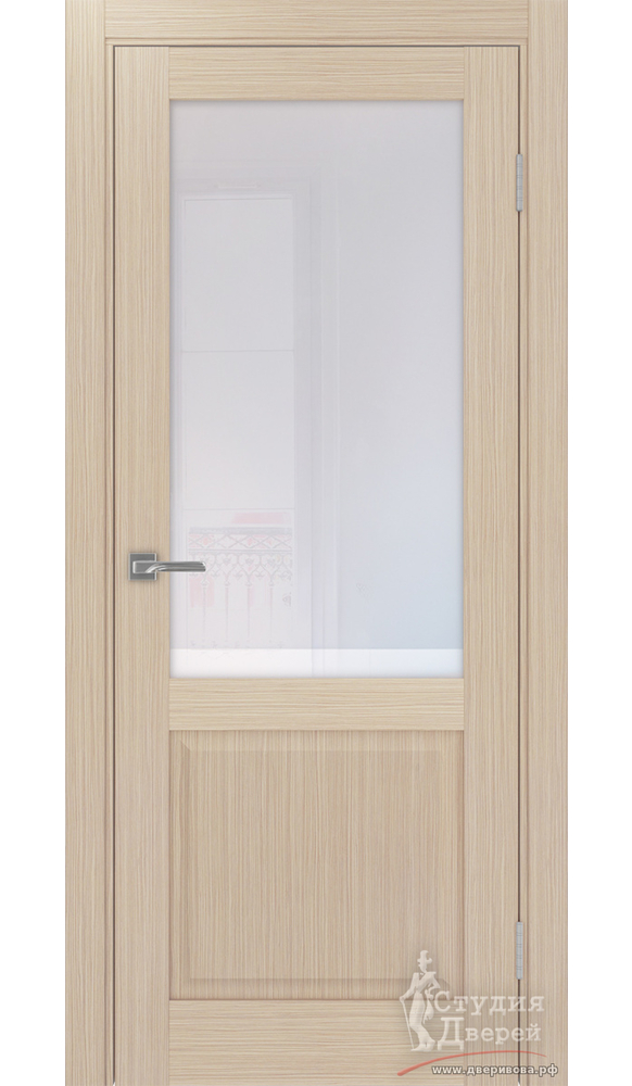 Дверь Тоскана 602.21 ЭКО-шпон Дуб беленый FL стекло Прозрачное