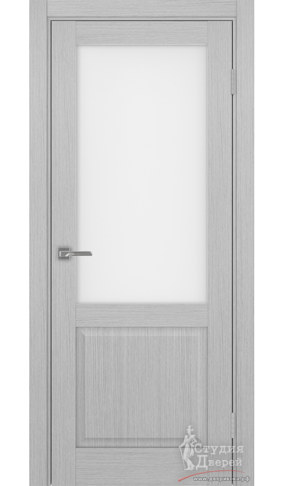 Дверь Тоскана 602.21 ЭКО-шпон Дуб серый FL стекло Мателюкс