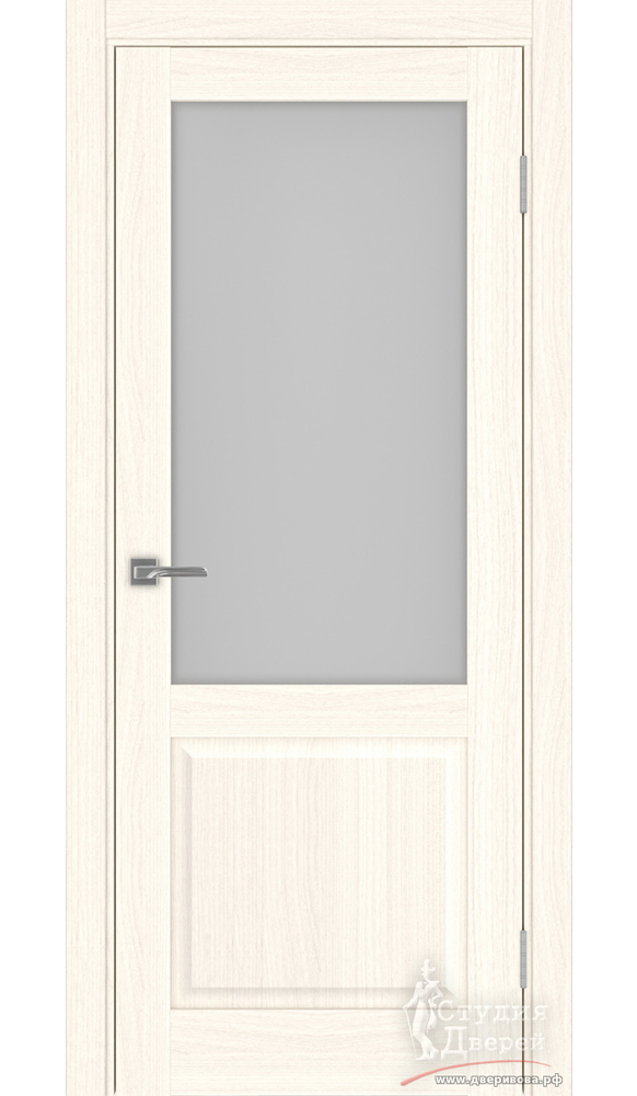 Дверь Тоскана 602.21 ЭКО-шпон Ясень светлый стекло Мателюкс