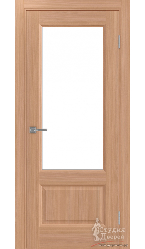 Дверь Тоскана Neo 640.21 ЭКО-шпон Ясень тёмный стекло LACбелый