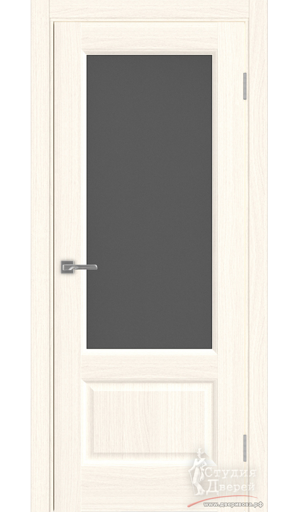Дверь Тоскана Neo 640.21 ЭКО-шпон Ясень светлый стекло Графит матовое