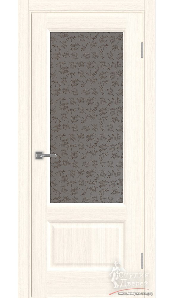 Дверь Тоскана Neo 640.21 ЭКО-шпон Ясень светлый стекло Дали бронза