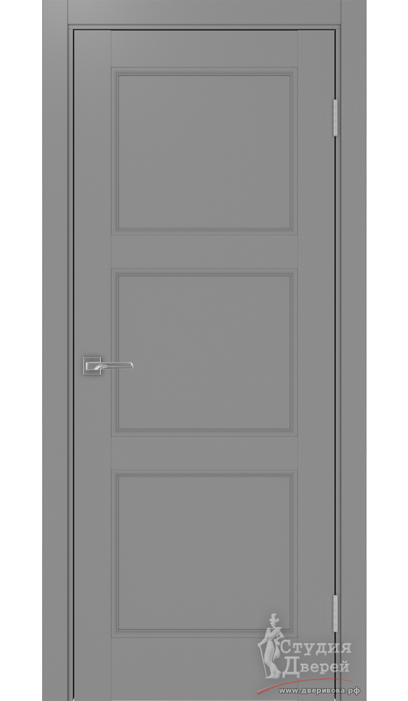 Дверь Турин Neo 530.111 ЭКО-шпон Серый Глухое