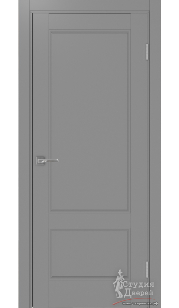 Дверь Турин Neo 540ПФ.11 ЭКО-шпон Серый Глухое