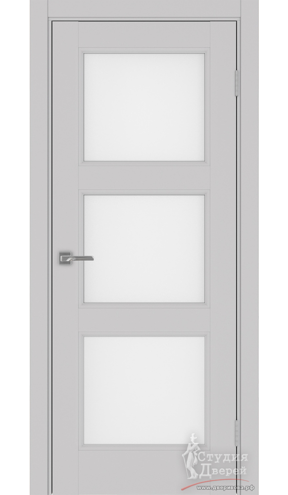 Дверь Турин Neo 530.222 ЭКО-шпон Пепельный стекло Мателюкс
