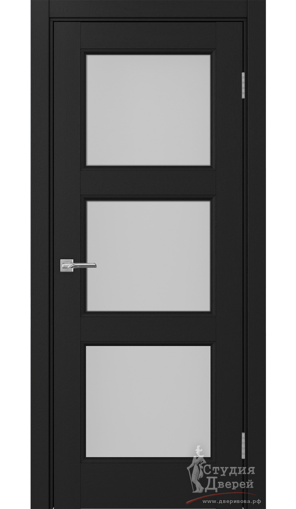 Дверь Турин Neo 530.222 ЭКО-шпон Антрацит стекло Мателюкс