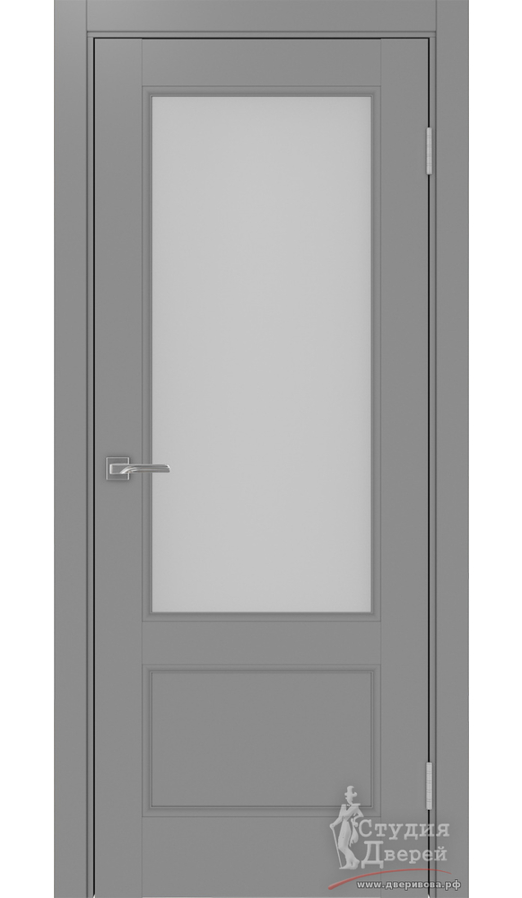 Дверь Турин Neo 540ПФ.21 ЭКО-шпон Серый стекло Мателюкс