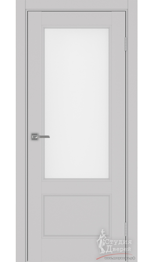Дверь Турин Neo 540ПФ.21 ЭКО-шпон Пепельный стекло Мателюкс