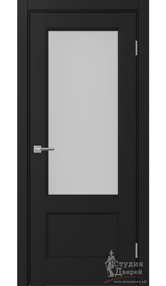 Дверь Турин Neo 540ПФ.21 ЭКО-шпон Антрацит стекло Мателюкс