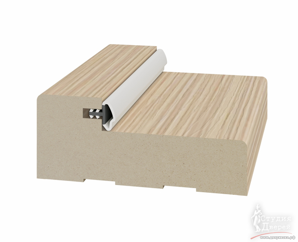 Стойка порога с уплотнителем 65*26*2070мм. ЭКО-шпон Дуб беленый FL