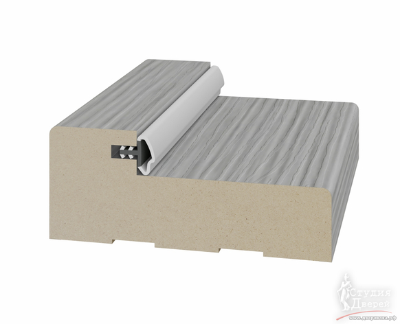 Стойка порога с уплотнителем 65*26*2070мм. ЭКО-шпон Дуб серый FL