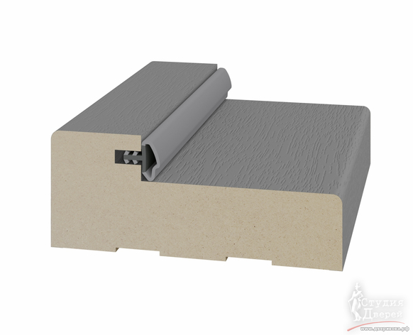Стойка порога с уплотнителем 65*26*2070мм. ЭКО-шпон Серый