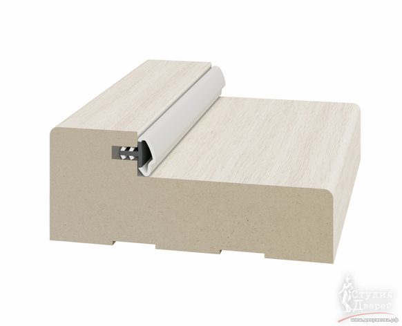 Стойка порога с уплотнителем 65*26*2070мм. ЭКО-шпон Ясень светлый