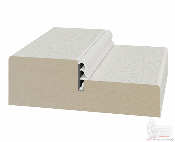 Стойка порога с уплотнителем 80*26*2070мм. ЭКО-шпон Бежевый