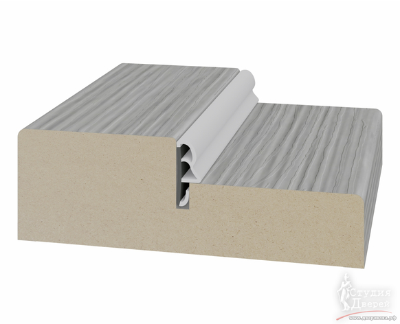 Стойка порога с уплотнителем 80*26*2070мм. ЭКО-шпон Дуб серый FL