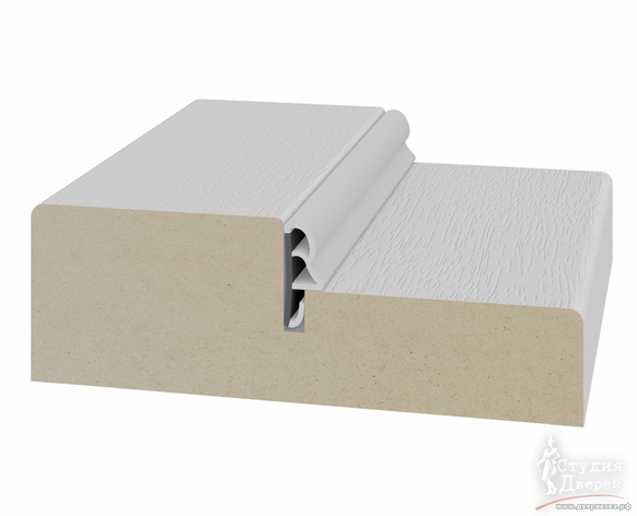 Стойка порога с уплотнителем 80*26*2070мм. ЭКО-шпон Пепельный