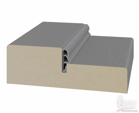 Стойка порога с уплотнителем 80*26*2070мм. ЭКО-шпон Серый