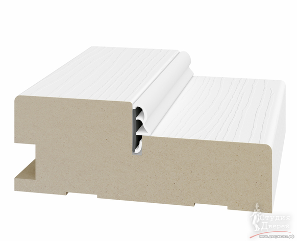 Стойка коробки с уплотнителем 80*30*2070мм. ЭКО-шпон Белый лёд