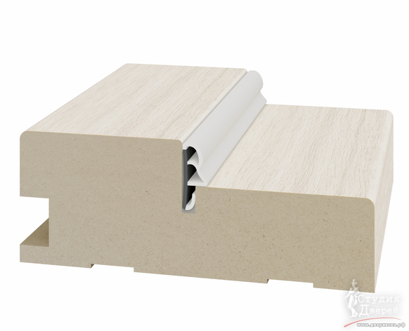 Стойка коробки с уплотнителем 80*30*2070мм. ЭКО-шпон Ясень светлый
