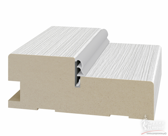 Стойка коробки с уплотнителем 80*30*2070мм. ЭКО-шпон Ясень серебристый