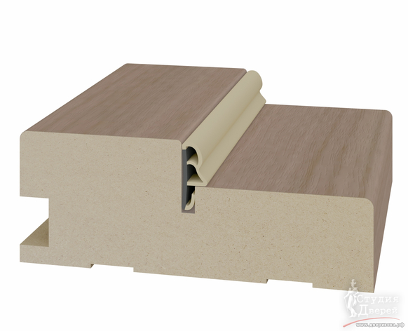 Стойка коробки с уплотнителем 80*30*2070мм. ЭКО-шпон Ясень тёмный