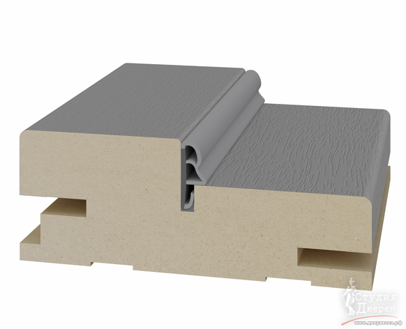 Стойка коробки телескоп. 80*30*2060мм. Врезка: петли ЭКО-шпон Серый