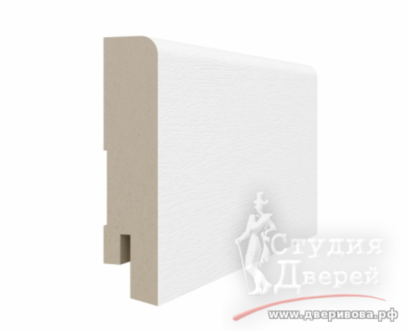 Плинтус 70*16*2070мм. ЭКО-шпон Белый снежный