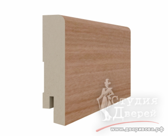 Плинтус 70*16*2070мм. ЭКО-шпон Ясень тёмный