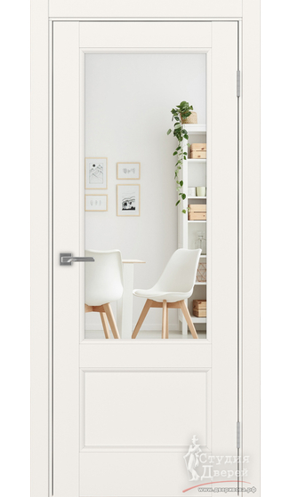 Дверь Турин Neo 540ПФ.21 ЭКО-шпон Бежевый Зеркало/Зеркало