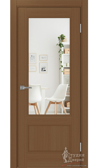 Дверь Турин Neo 540ПФ.21 ЭКО-шпон Орех NL Зеркало/Зеркало