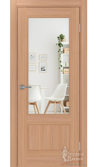 Дверь Турин Neo 540ПФ.21 ЭКО-шпон Ясень тёмный Зеркало/Зеркало