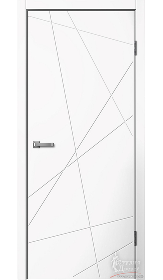 Полотно дверное LINE 03 белый пвх