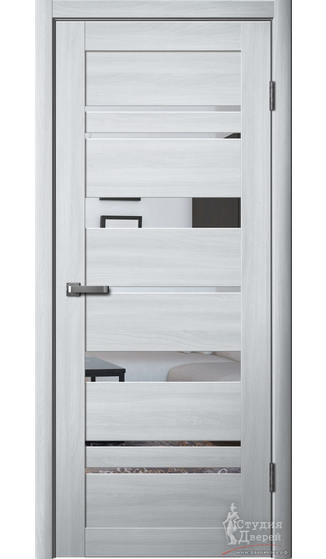 Полотно дверное LASTELLA 283 ПВХ ясень пепельный ЗЕРКАЛО