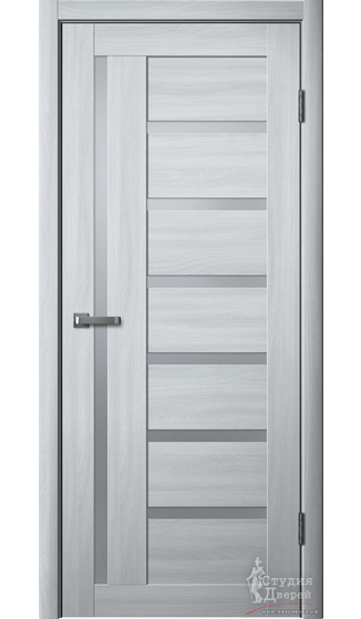 Полотно дверное LASTELLA 217 ПВХ ясень пепельный МАТОВОЕ стекло