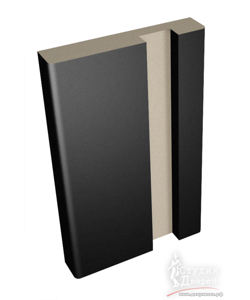 Стартовая планка 2300х5 ПВХ Черная шагрень