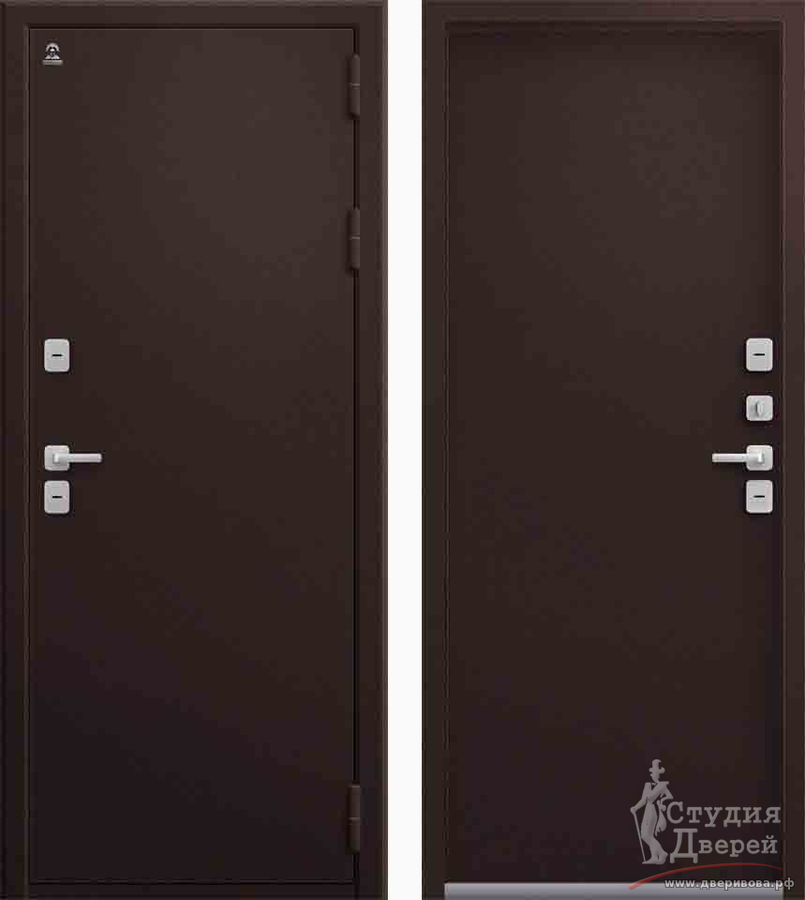 Дверь стальная Центурион Т-5 Шоколад букле/Шоколад букле (терморазрыв)