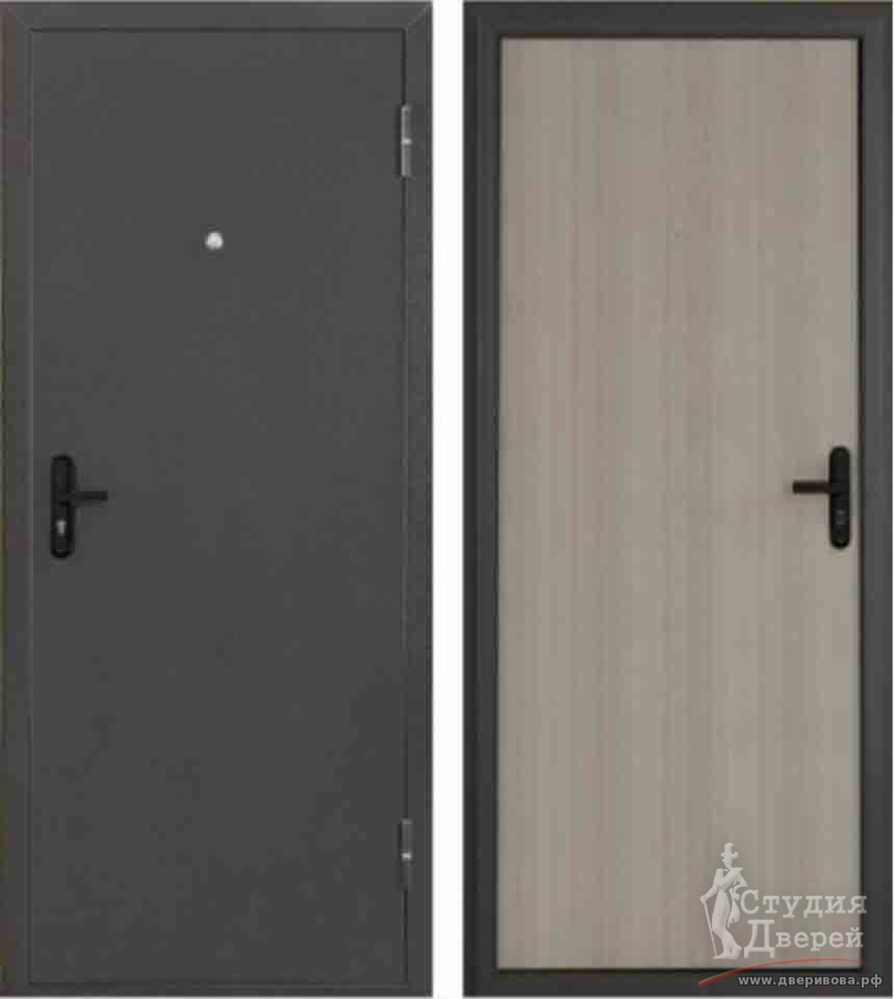 Дверь металлическая СПЕЦ PRO BMD Букле графит/ХДФ 4 мм Дуб дымчатый