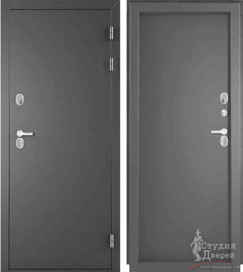 Дверь металлическая Норд (терморазрыв), мет/мет Букле графит