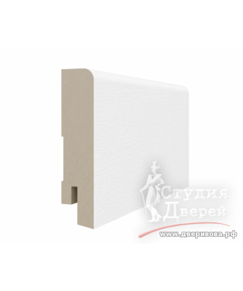 Плинтус 70*16*2070мм ЭКО-шпон Белый снежный