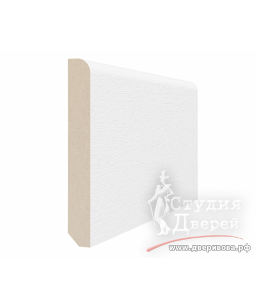 Плинтус 70*10*2070мм ЭКО-шпон Белый снежный