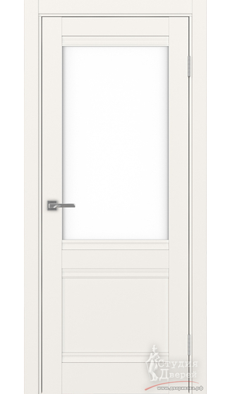 Дверь Турин 502U.21 ЭКО-шпон Бежевый стекло LACбелый