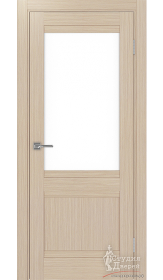 Дверь Турин 502U.21 ЭКО-шпон Дуб беленый FL стекло LACбелый