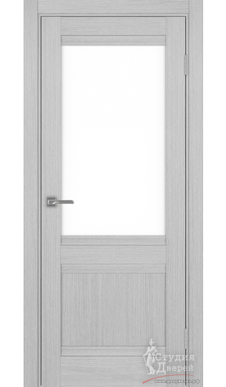 Дверь Турин 502U.21 ЭКО-шпон Дуб серый FL стекло LACбелый