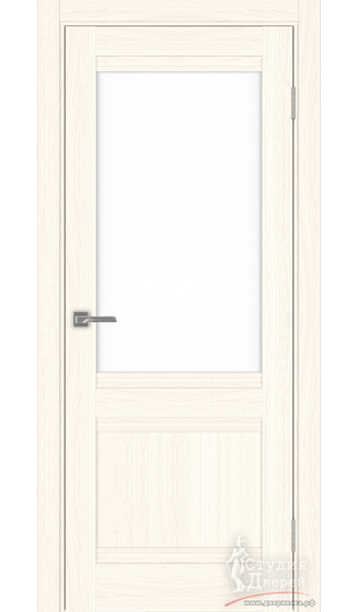 Дверь Турин 502U.21 ЭКО-шпон Ясень светлый стекло LACбелый