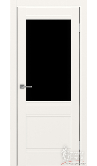 Дверь Турин 502U.21 ЭКО-шпон Бежевый стекло LACчерный