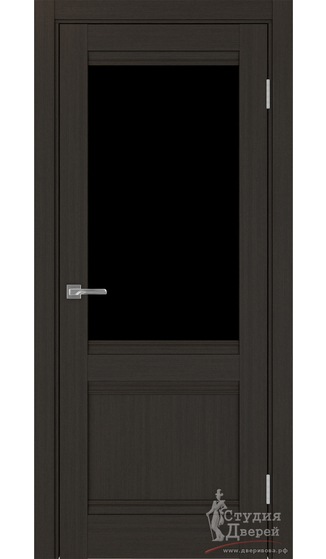 Дверь Турин 502U.21 ЭКО-шпон Венге FL стекло LACчерный