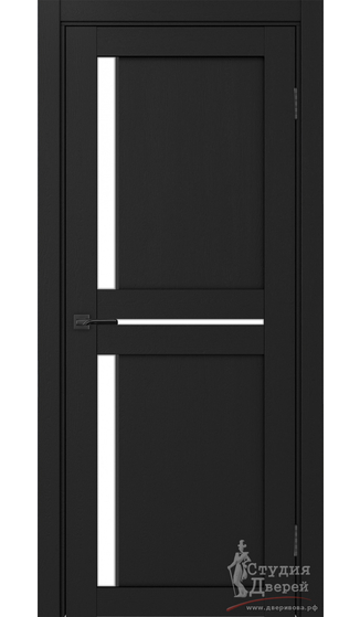 Дверь Турин 523АПП.221 молдинг алюм.чёрн. ЭКО-шпон Антрацит LACбелый