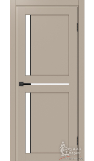 Дверь Турин 523АПП.221 молдинг алюм.чёрн. ЭКО-шпон Мокко LACбелый