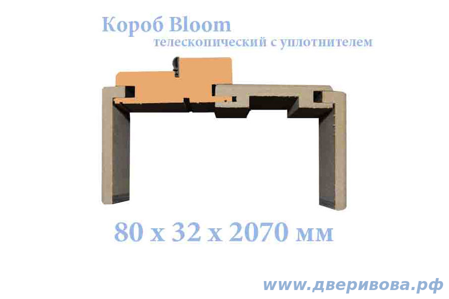 Короб телескопический (с силиконовым уплотнителем) Bloom/Collection (за 1 шт)